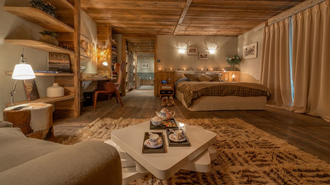 Chalet Husky includes seven double bedrooms, one of which  has private access into the wellness area.