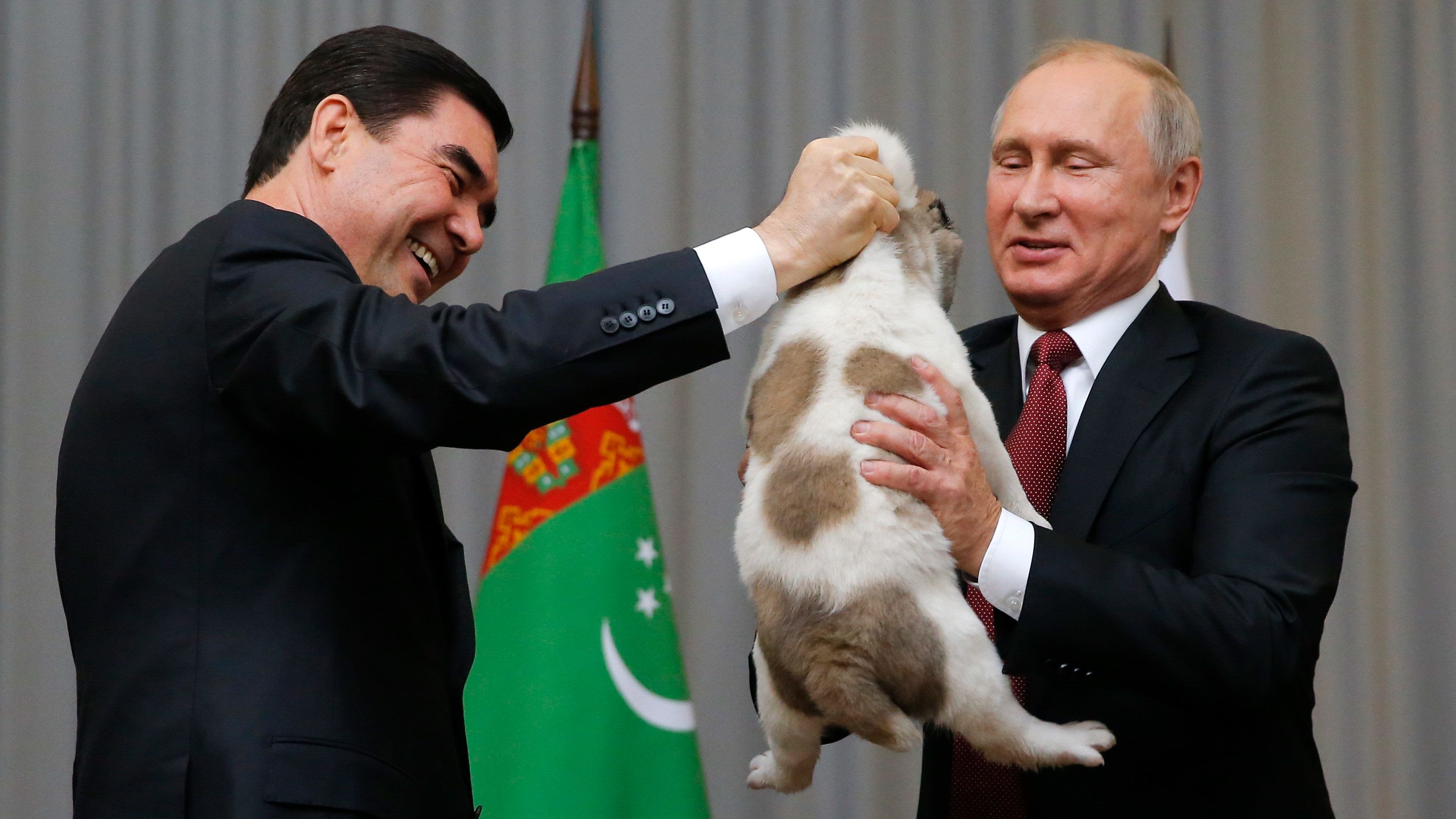 Turkmenistan's authoritarian leader unveils huge golden dog statue in the  capital | CNN