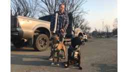 She woke him up with only minutes to spare. 
He talks about there being no warning before the fire got to his house and the bumper to bumper traffic to escape Coffey Park neighborhood.