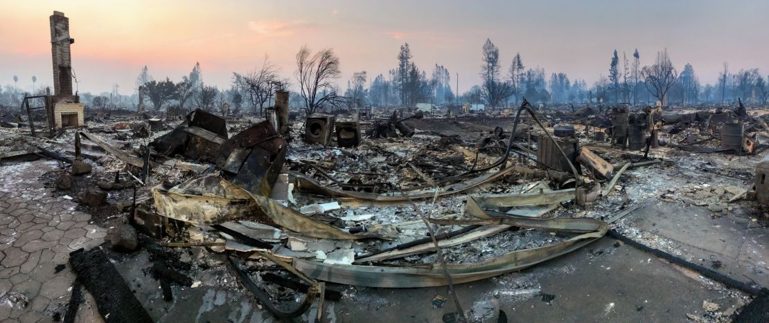 Santa Rosa fire pano