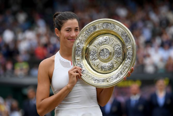 Muguruza won her second grand slam title at Wimbledon in July, beating Venus Williams in the final.