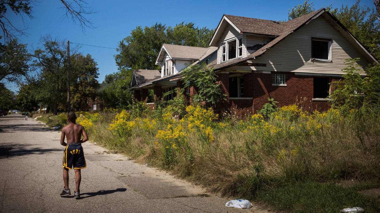 Struggling cities, like Detroit pictured here, can benefit from gentrification, say the writers.