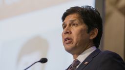 Senator Kevin de Leon, a Democrat from California, speaks during the Intersolar North America Conference in San Francisco, California, U.S., on Monday, July 10, 2017. Established in 2008, the conference focuses on photovoltaics, energy storage systems, smart renewable energy, solar heating and cooling technologies. 