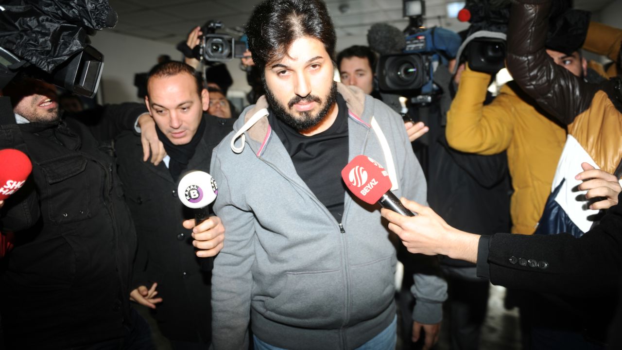 Reza Zarrab pictured at a police station in Istanbul in December 2013.