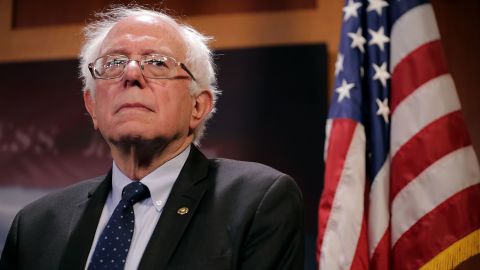 WASHINGTON, DC - OCTOBER 04: Senate Budget Committee ranking member Sen. Bernie Sanders (I-VT) attends a news conference critical of the Republican tax and budget plan at the U.S. Capitol October 4, 2017 in Washington, DC. (Chip Somodevilla/Getty Images)