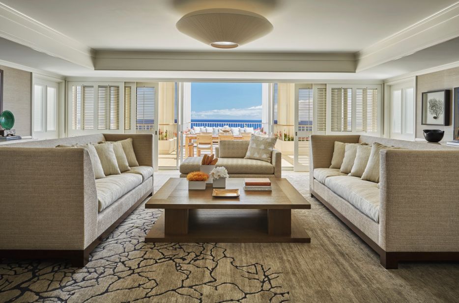 <strong>Four Seasons Resort Oahu at Ko Olina:</strong> This 17th-floor penthouse suite opens onto some of the best Hawaii has to offer.