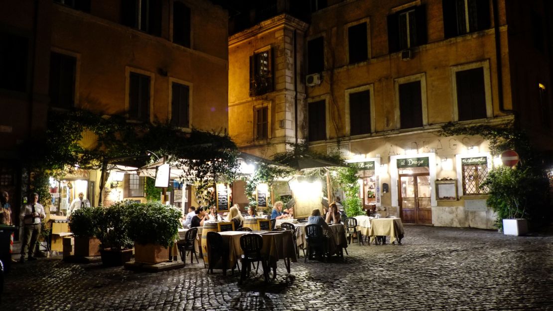 The Trastevere neighborhood is a popular culinary stop in Rome. 