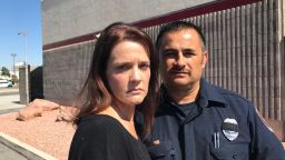 Debbie and Jesse Gomez. Clark County Firefighter Jesse Gomez was off-duty when the Las Vegas massacre began but he sprang into action, helping to rescue several people while bullets were still flying. His wife, Debbie, was with him at the concert. She ended up helping take a man shot in the back to the hospital. That man survived.