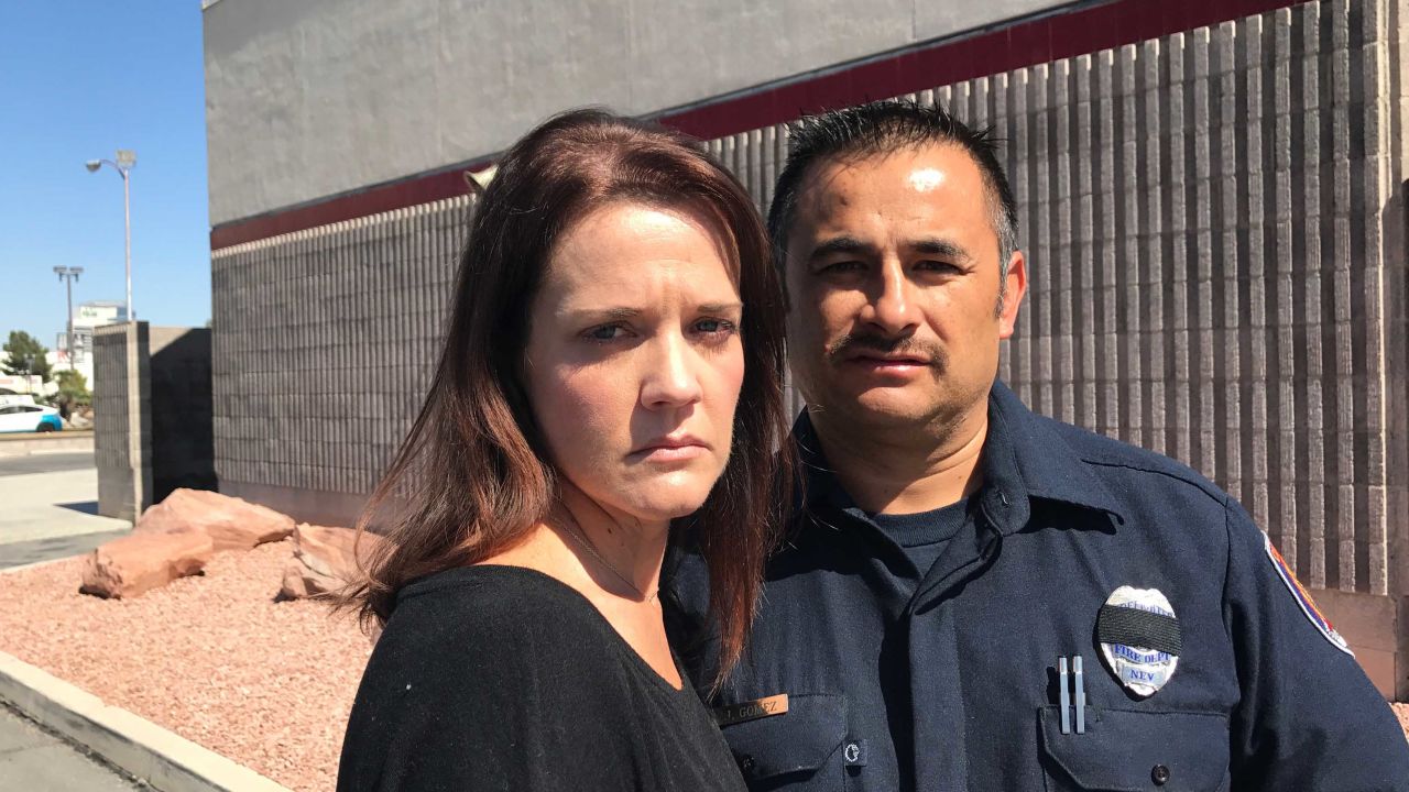 Clark County Firefighter Jesse Gomez and his wife Debbie.