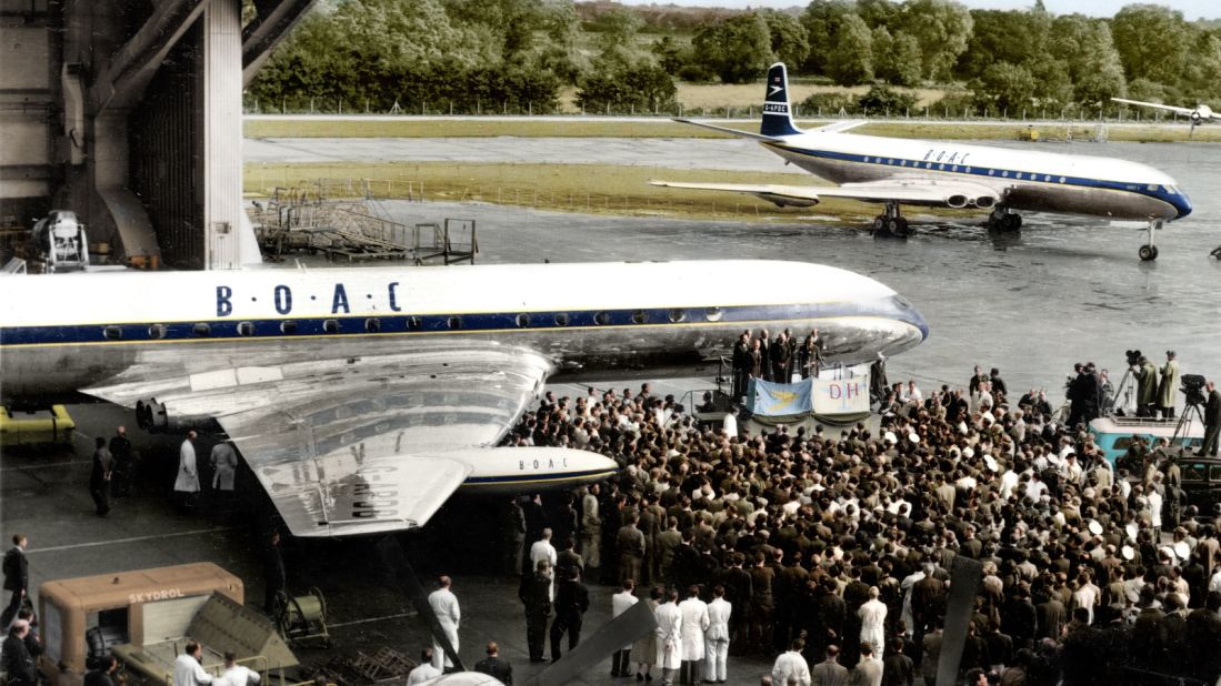 <strong>Chrome Comet: </strong>The shiny-winged De Havilland Comet 4 joined the BOAC fleet in September 1958.