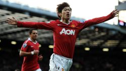MANCHESTER, ENGLAND - NOVEMBER 06:  Ji-Sung Park of Manchester United celebrates scoring the opening goal during the Barclays Premier League match between Manchester United and Wolverhampton Wanderers at Old Trafford on November 6, 2010 in Manchester, England.  (Photo by Laurence Griffiths/Getty Images)