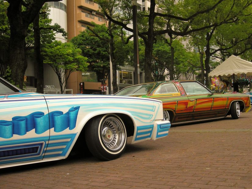 "When it first started in Japan, the cars would go over there and look exactly the same as in America. They wouldn't modify them or change them that much, so the artwork on the cars would look like they were Chicana," said Luke Dorsett. 