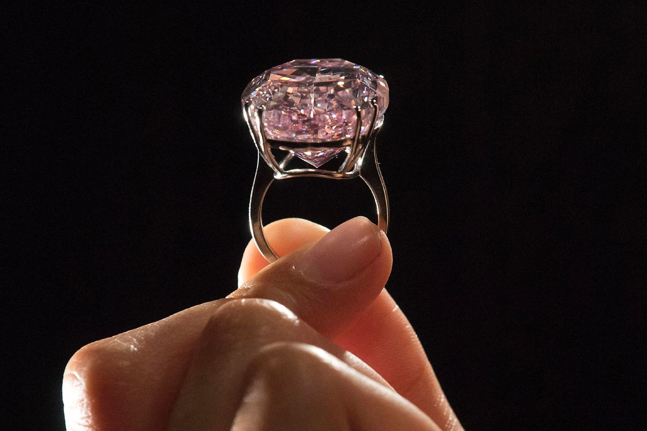 The record for the most expensive jewel sold at auction is currently held by the <a href="http://money.cnn.com/2017/04/04/luxury/pink-star-diamond-auction-sothebys/index.html">Pink Star</a>, a 59.60-carat, fancy vivid pink that sold for $71.2 million in April. 