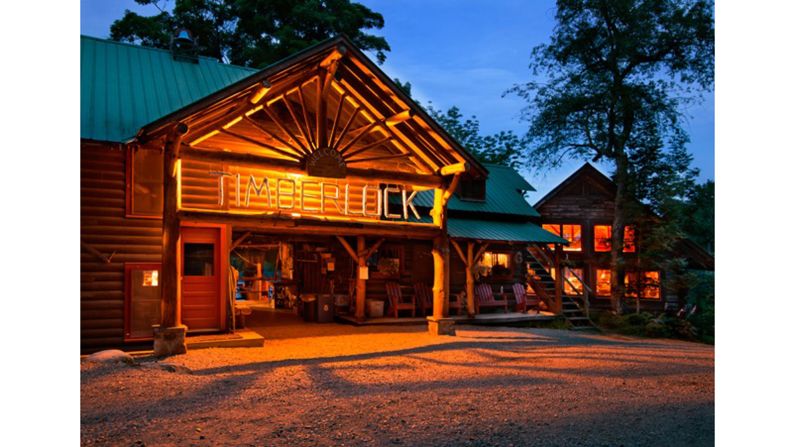 <strong>A rustic vacation: </strong>Only Timberlock's office, kitchen, dining pavilion and adult lodge (right) have electricity. Pack a flashlight because the cabins and tentlets are plug-free. 