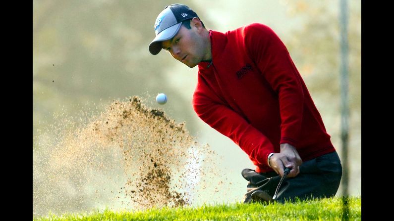 Martin Kaymer of Germany hits the ball during on the second day of the 74th Italian Open golf tournament on Friday, October 13, in Monza, Italy.
