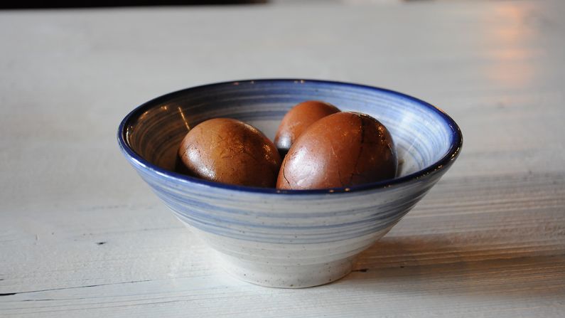 <strong>Tea egg: </strong>These eggs boiled and brewed in tea are a signature food in Wuyishan. 