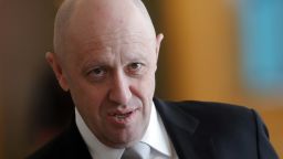 Yevgeny Prigozhin seen after the sixth meeting of the High-Level Russian-Turkish Cooperation Council in March 2017.