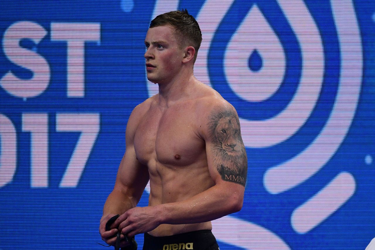 British swimmer Adam Peaty had a lion inked on his left arm after winning two Olympic gold medals in Rio in 2016. 