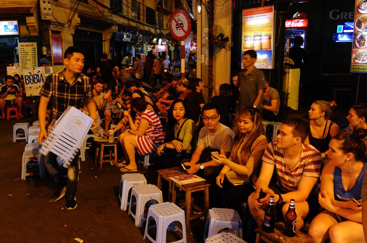 <strong>Binge on street food: </strong>For dinner, Tracey Lister, author of "Vietnamese Street Food," advises travelers to wander the frenetic but fascinating Old Quarter to seek out the most popular vendors and dive in: "The Old Quarter morphs into a different being at night. It's a good time to eat on the street too, as the city slows down a notch -- not too much, just enough to enjoy a breeze blowing through the laneways."