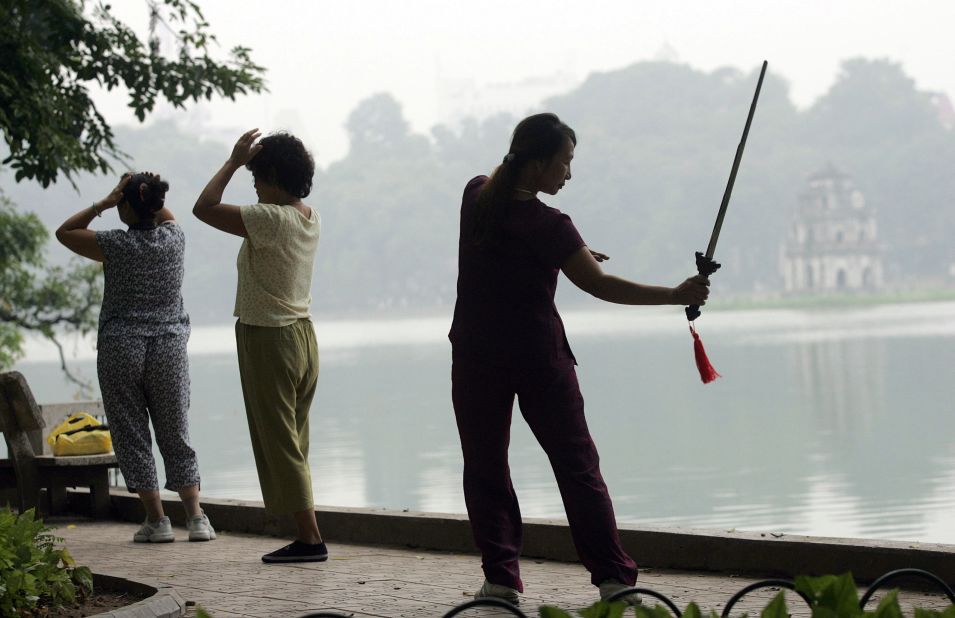 <strong>Hoan Kiem Lake: </strong>"My recommendation is to go in the early morning, when the elderly residents do healthy activities, such as badminton or tai chi in Lenin Square. It's calm, peaceful, and very quiet. It's a nice experience to just go there and enjoy the atmosphere with the soft lights -- it's almost like being in a movie."