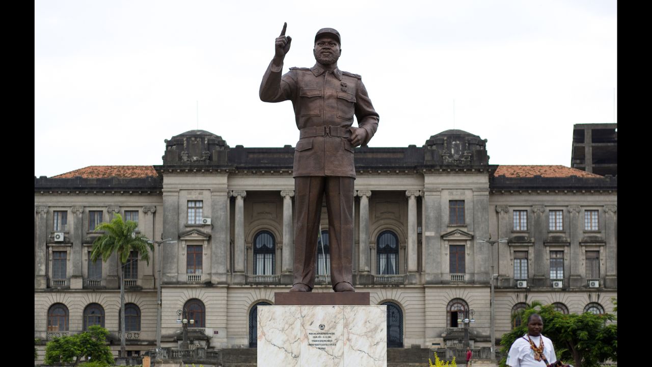 A statue of Mozambique's first president Samora Moises Machel in Maputo.