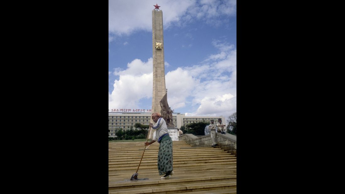 The Tiglachin Monument in Ethiopia's capital of Addis Ababa.