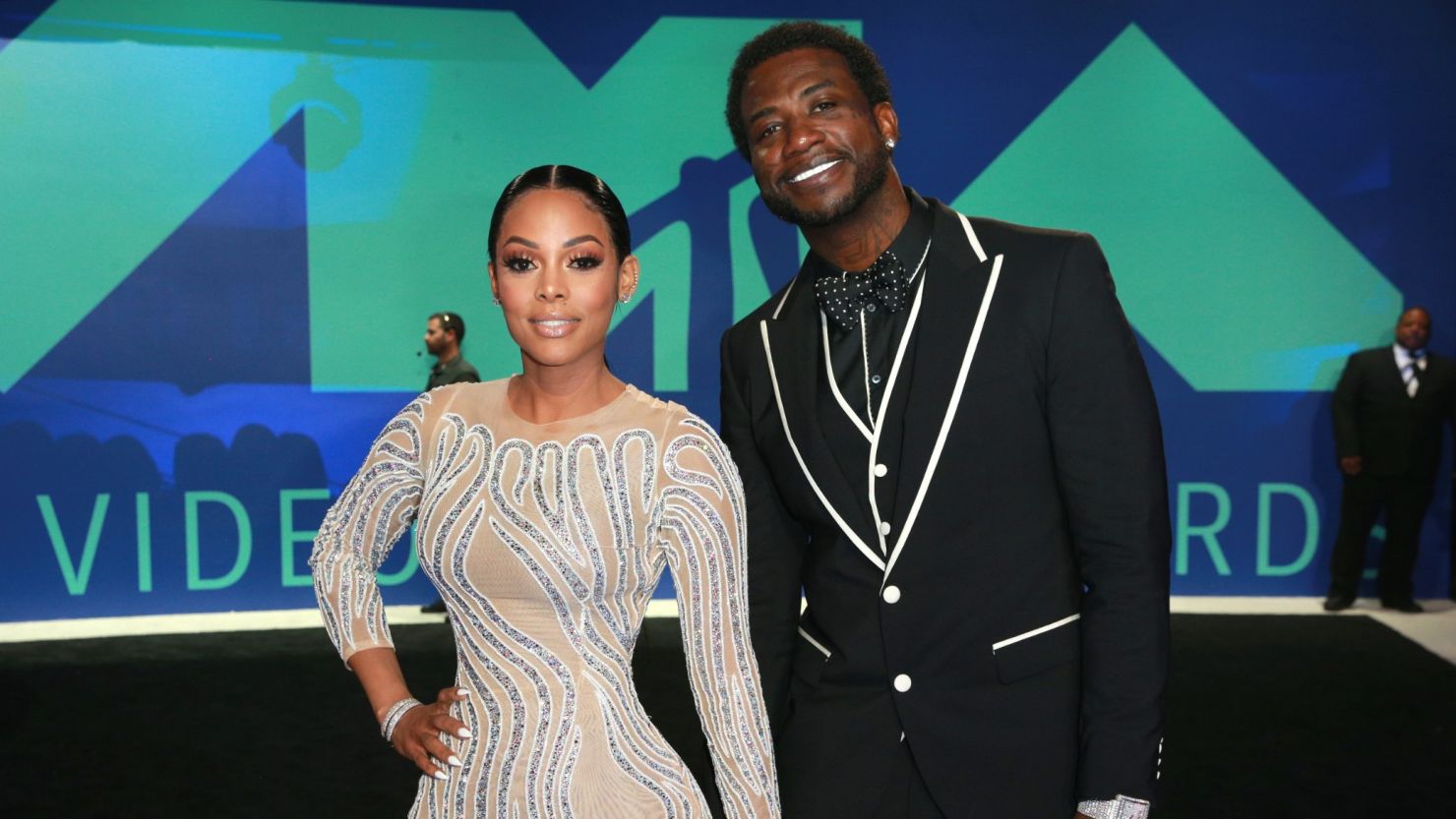 Keyshia Ka'Oir and Gucci Mane attend the 2017 MTV Video Music Awards at The Forum on August 27, 2017 in Inglewood, California.  
