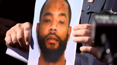 A picture of Radee Labeeb Prince, who police said is believed to have shot five people Wednesday, is shown to reporters at a news conference.