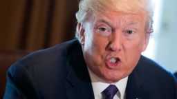 WASHINGTON, D.C. - OCTOBER 18: (AFP-OUT) U.S. President Donald Trump speaks during a meeting  with members of the Senate Finance Committee and his economic team October 18, 2017 at the White House in Washington, D.C. (Photo by Chris Kleponis/Pool/Getty Images)