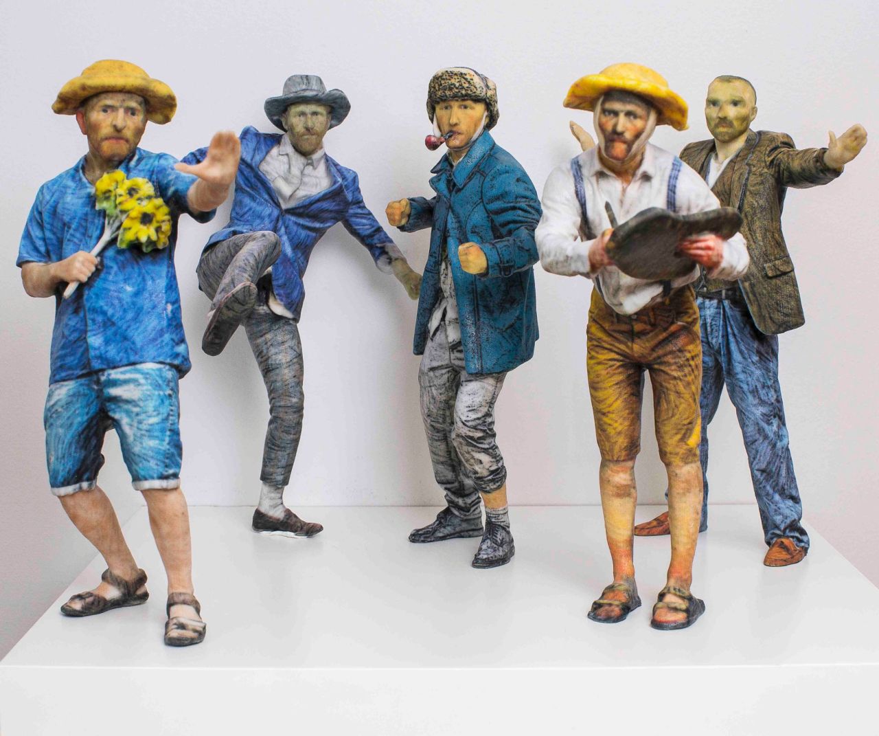 Daniel Warnecke has taken Van Gogh's renown self-portraits one step further and created 3D printed figurines of the 19th century artist.  