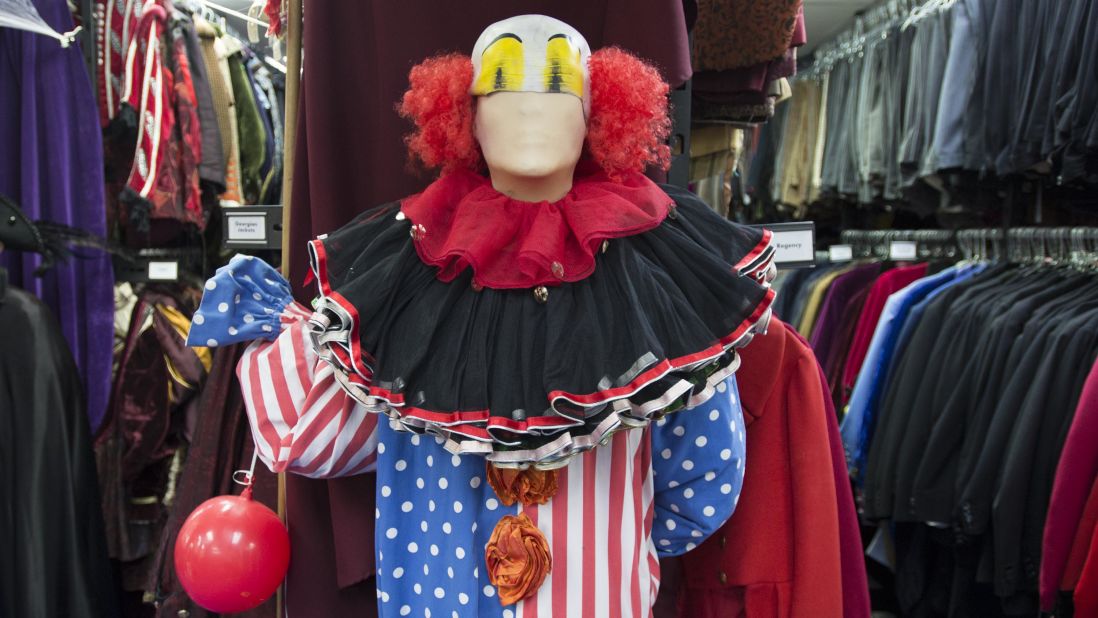 <strong>Halloween trends: </strong>Store manager Andy Andreou predicts clowns will be big this year, inspired by Pennywise from "It." However, "gladiator costumes are the number one most popular costumes for men. Men are changing," he adds. They "want to show off their muscles." 