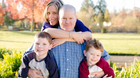 Jenny Whalen and Joel Higuera with their sons Caden and Niko Higuera