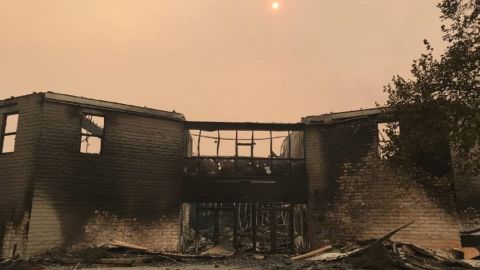 Sonoma County's Anova Center for Education after the wildfire
