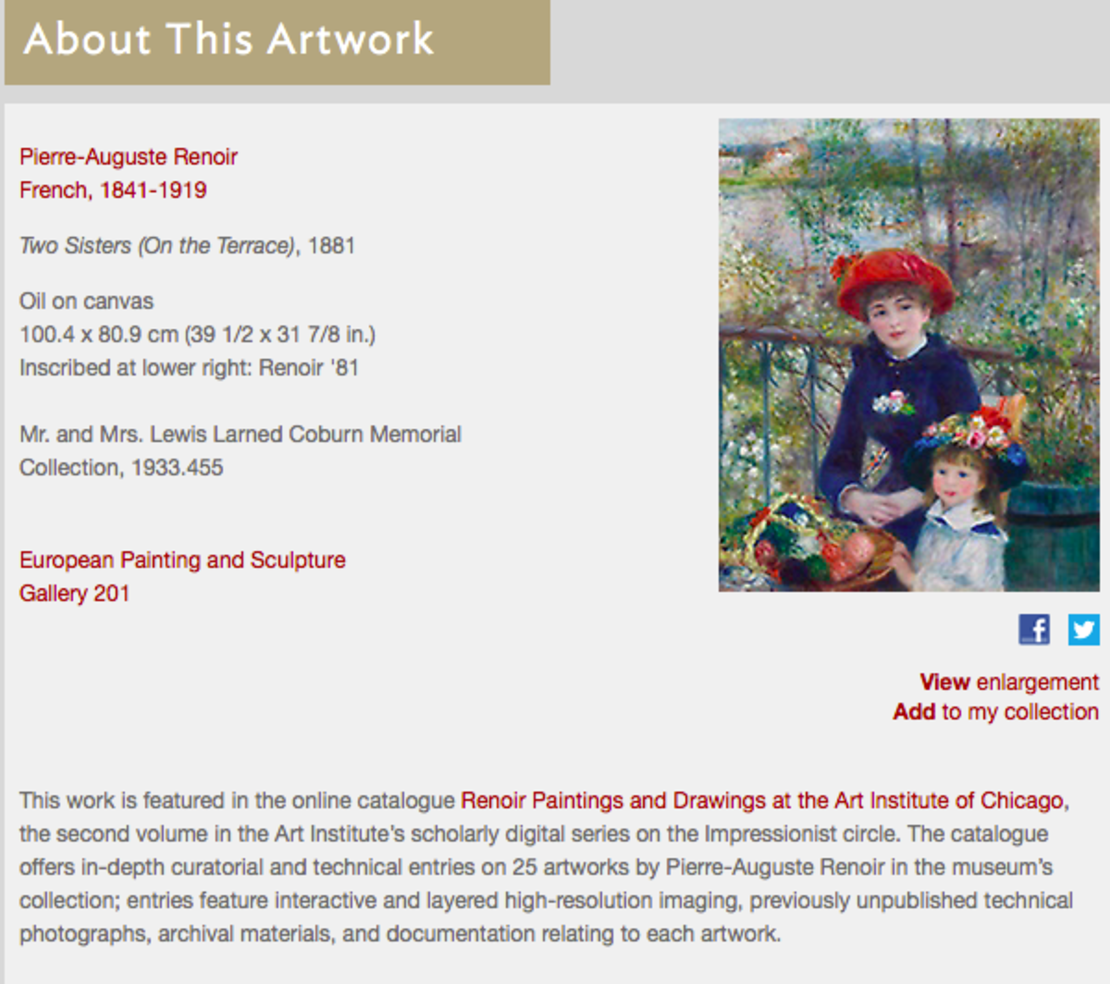 Renoir Art Institute Chicago