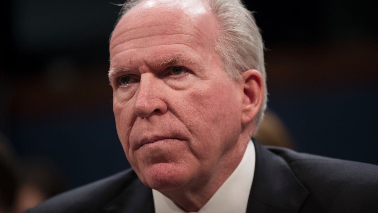 WASHINGTON, DC - MAY 23: Former Director of the U.S. Central Intelligence Agency (CIA) John Brennan testifies before the House Permanent Select Committee on Intelligence on Capitol Hill, May 23, 2017 in Washington, DC. Brennan is discussing the extent of Russia's meddling in the 2016 U.S. presidential election and possible ties to the campaign of President Donald Trump. (Photo by Drew Angerer/Getty Images)