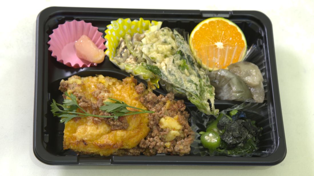 A bento -- Japanese-style lunchbox -- prepared by them.