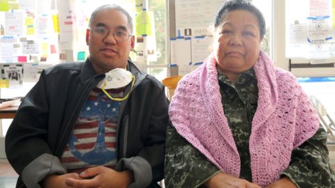 Robert Delos Reyes and his mother, Lydia Delos Reyes have been staying at a shelter in Santa Rosa since their home burned down.