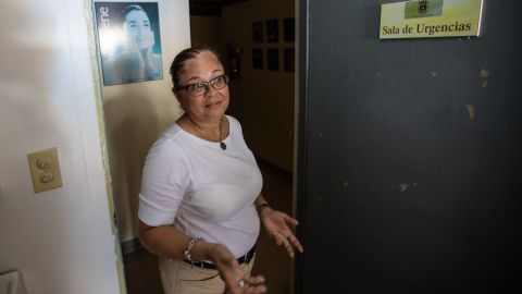 Dr. Rosita Arzuaga is still seeing patients in the dark.