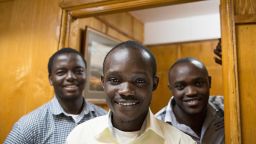 Co-founders of Usalama: Edwin Inganji (center), Marvin Makau (l) and Kenneth Gachukia (r). Photo Credit: Usalama