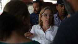 SAN JUAN, PUERTO RICO:  San Juan Mayor Carmen Yulin Cruz deals with an emergency situation where patients at a hospital need to be moved because a generator stopped working in the aftermath of Hurricane Maria on September 30, 2017 in San Juan, Puerto Rico. (Joe Raedle/Getty Images)