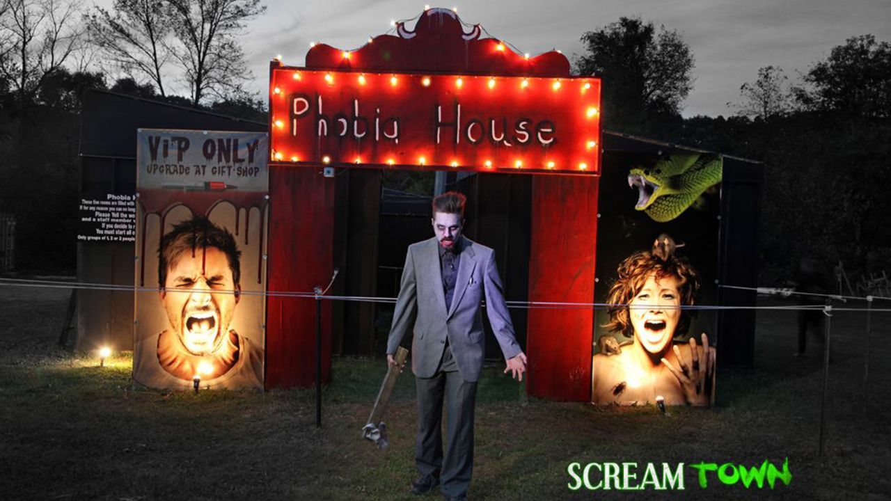 <strong>Scream Town</strong> (Chaska, Minnesota): Believe it or not, you need a VIP pass to confront your deepest fears in "Phobia House." What's inside? You'll have to pay (maybe dearly) to find out.
