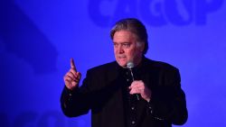 Steve Bannon addresses the California GOP 2017 Convention in Anaheim, California on October 20, 2017.

