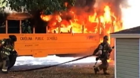 school bus fire