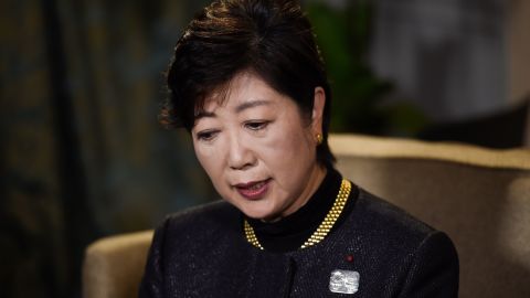 Tokyo Governor Yuriko Koike on Sunday in Paris.
