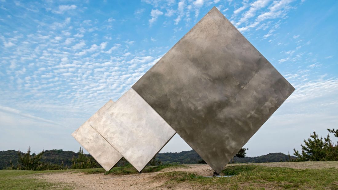 George Rickey's "Three squares" is another art installation on Naoshima.  