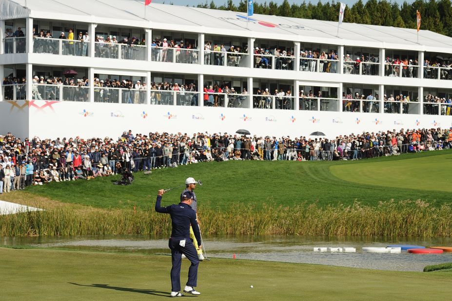 The 24-year-old American had to see off another man in hot form -- Australia's Marc Leishman -- sealing the inaugural CJ Cup title after Sunday's second playoff hole. 