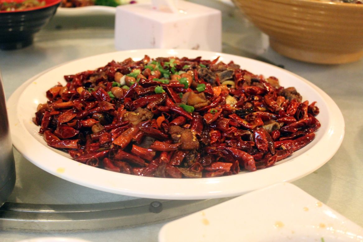 <strong>Hot to trot: </strong>La zi ji, chicken dry fried with chillies, is a popular Sichuan dish with a fiery taste.