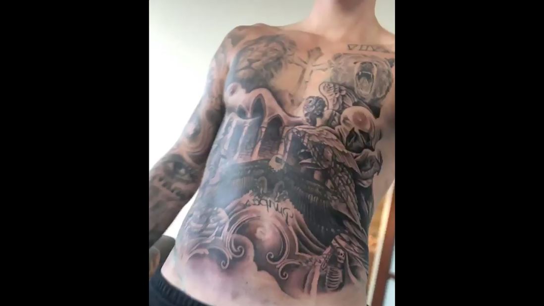 Justin Bieber revealed his tattooed torso on his Instagram account in October. Celebrity tattoo artist Keith "Bang Bang" McCurd documented working on Bieber and <a href="https://www.instagram.com/p/BahHUsOjRPJ/?taken-by=bangbangnyc" target="_blank" target="_blank">wrote on Instagram</a> that the new ink took  "26 hours over 3 consecutive days." 