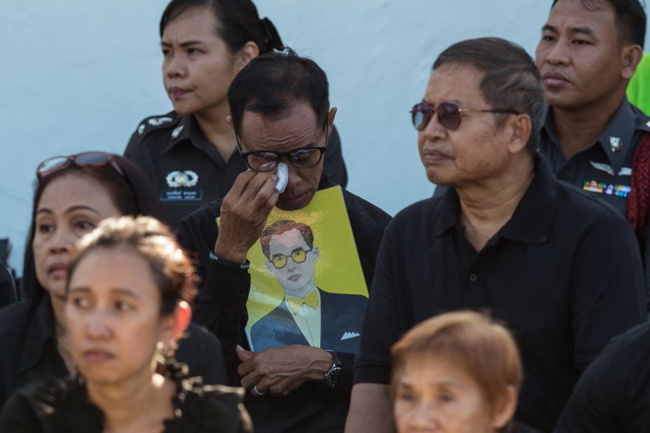 <strong>'Father of the nation': </strong>The late king, often called the "father of the nation," was beloved and respected among his subjects. Many Thai citizens went to pay respects during a cremation dress rehearsal on October 21.