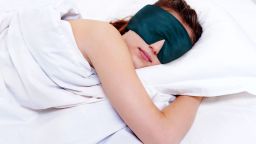 Woman sleeping sleep mask